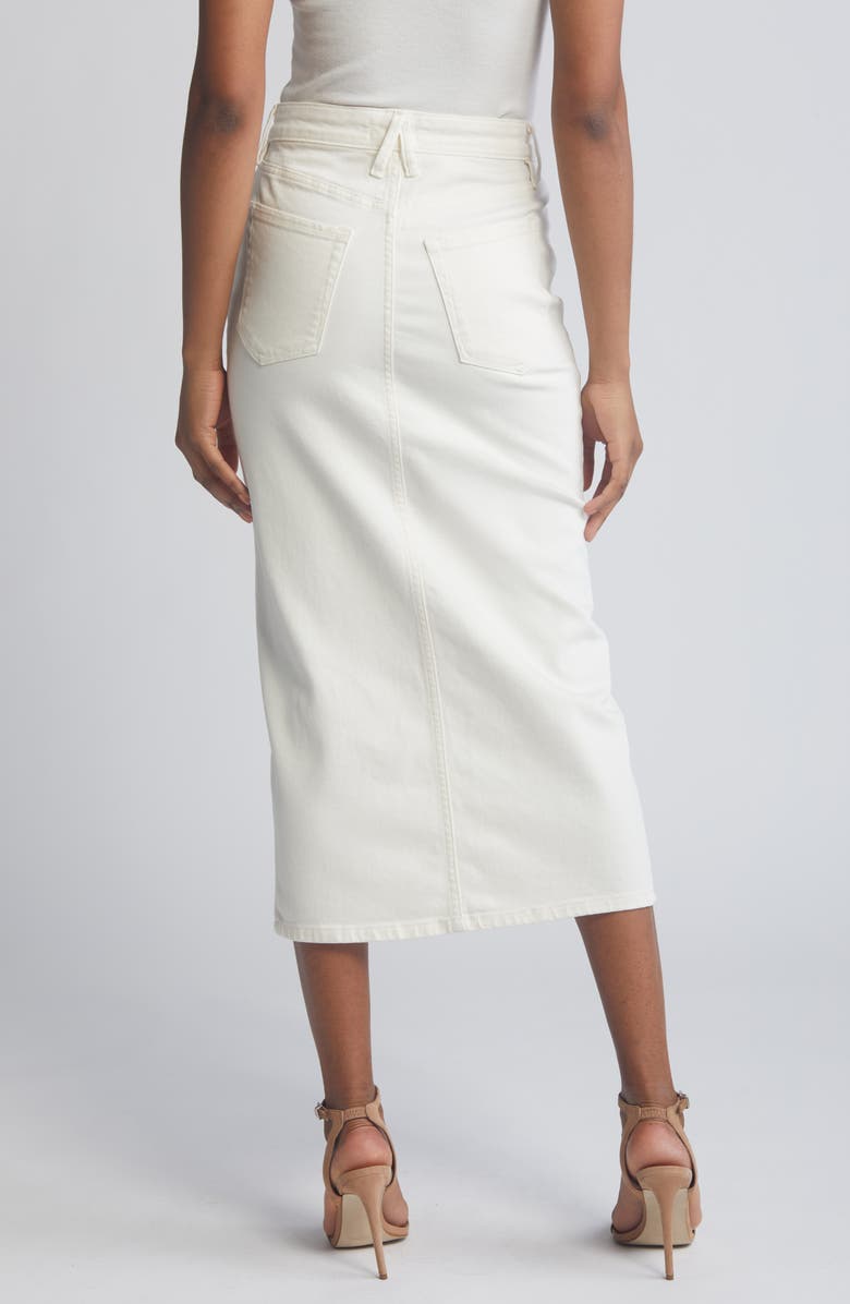 Good American Denim Midi Skirt, Alternate, color, Cloud White001