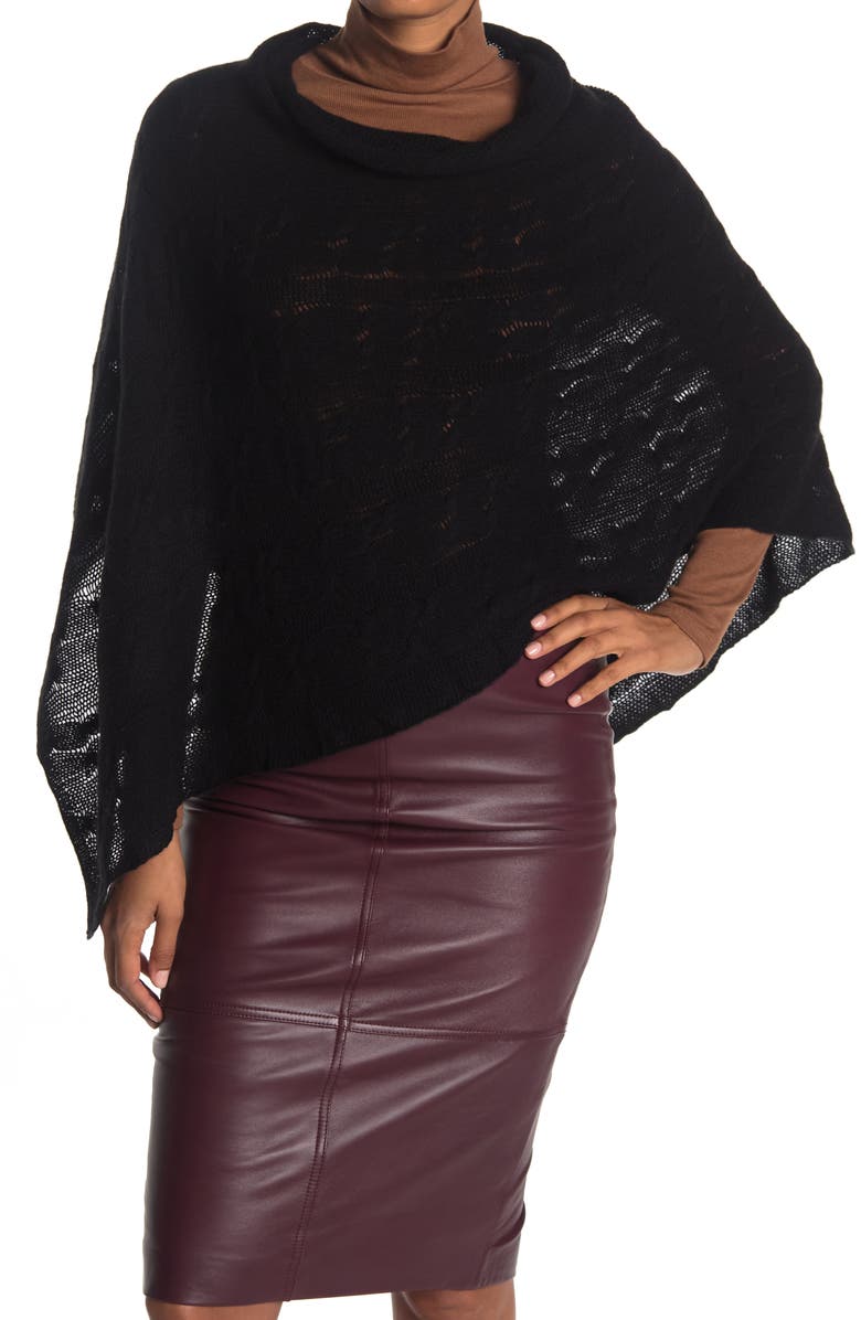 Portolano Cable Knit Cashmere Poncho, Main, color,