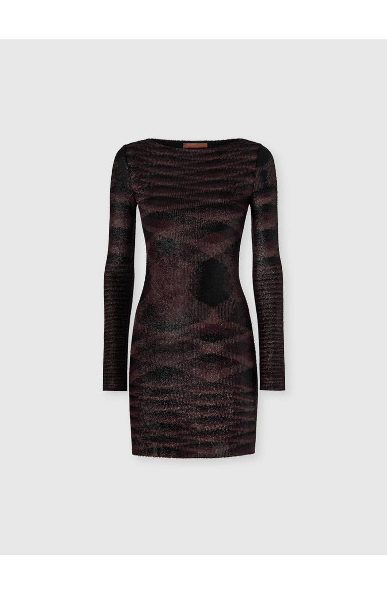 Missoni Long-sleeve Mini Dress With Flame Pattern, Main, color, Multicoloured