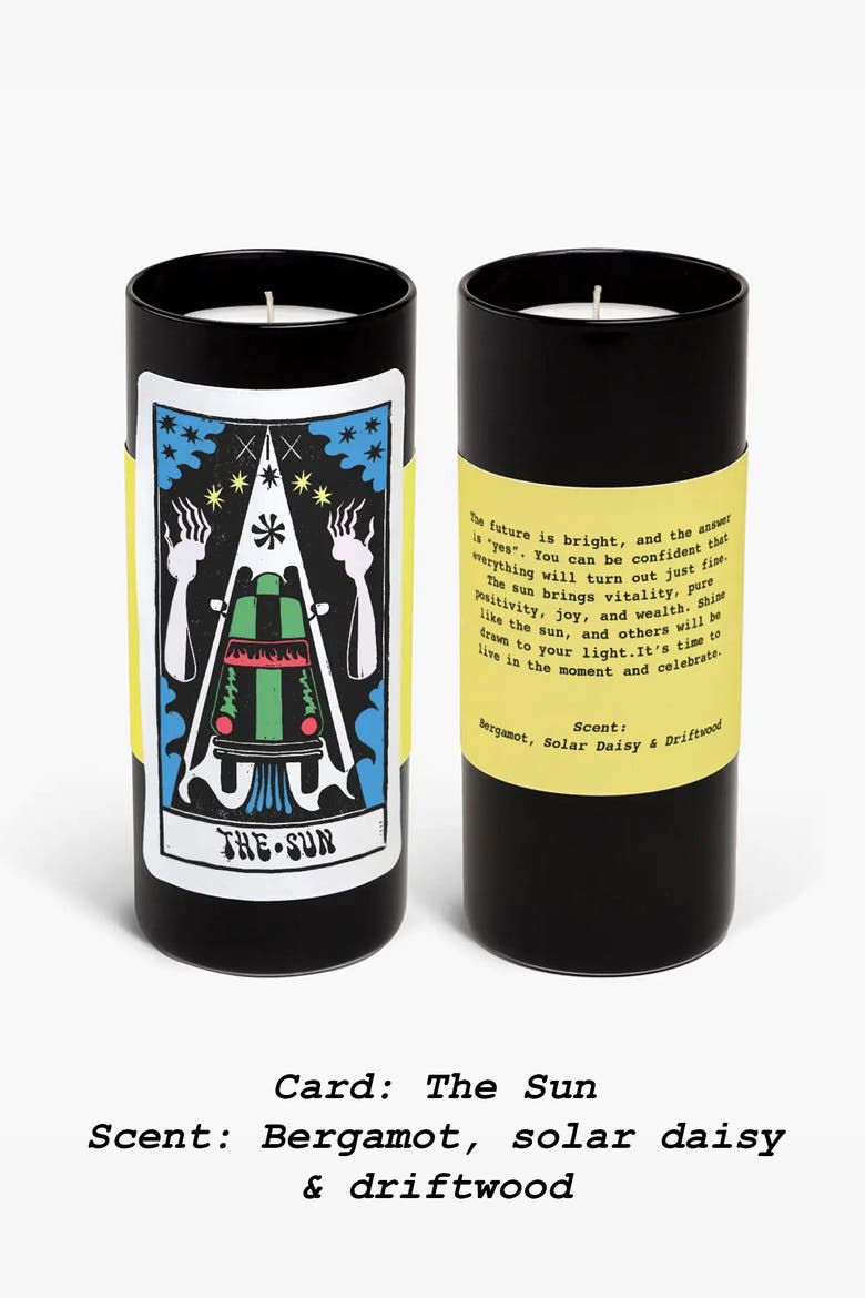 Tarot Candle, Alternate, color, The Sun: Bergamot