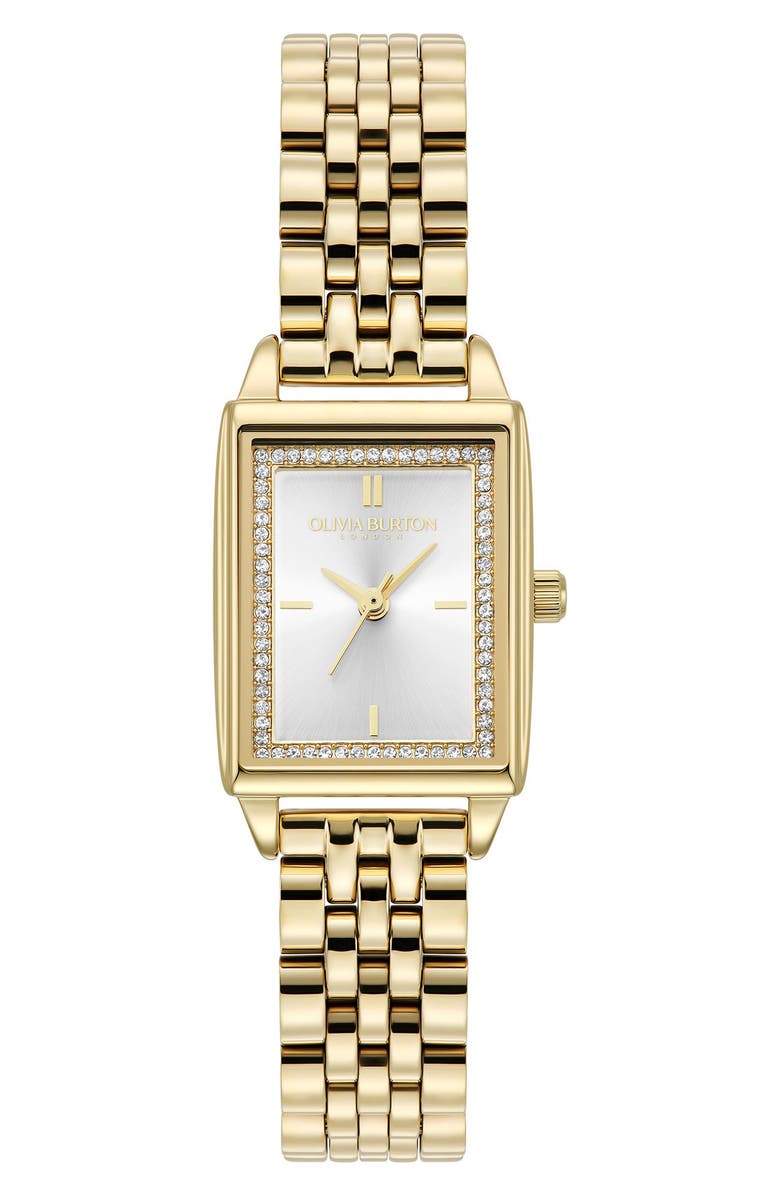 Olivia Burton Classics Rectangular Bracelet Watch, 20mm, Main, color, White