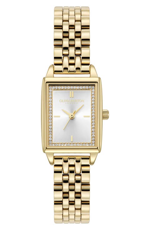 Classics Rectangular Bracelet Watch, 20mm