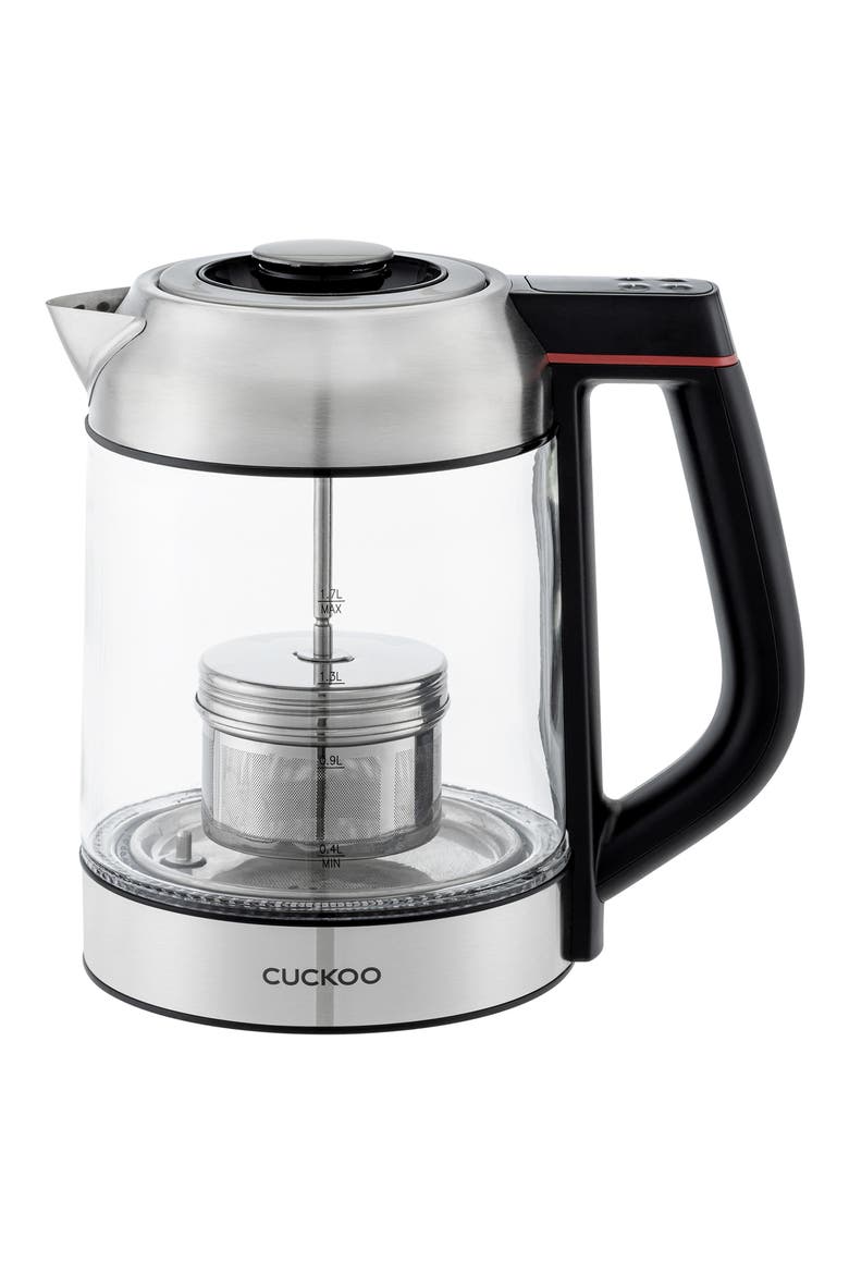 Glass 1.7-Liter Electric Kettle, Main, color, SILVER