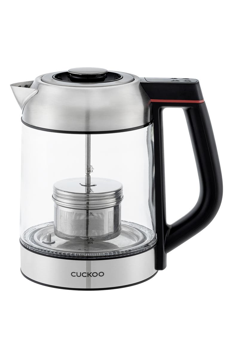 Cuckoo Glass 1.7-Liter Electric Kettle, Main, color, Silver