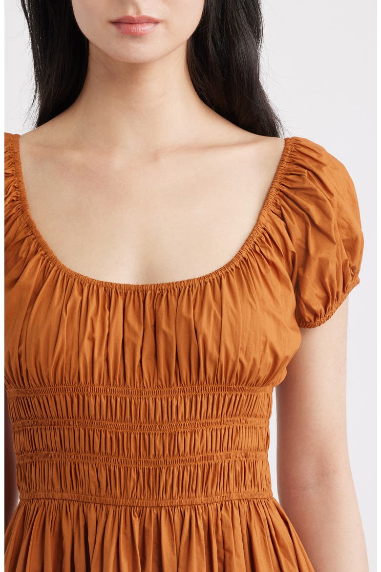 Quinley Organic Cotton Midi Dress, Alternate, color, COCONUT