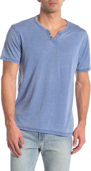 Lucky Brand Button Notch Neck T-Shirt