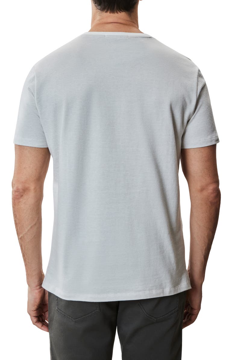 Robert Barakett Fitch Feeder Stripe Rib Trim T-Shirt, Alternate, color, Light Grey