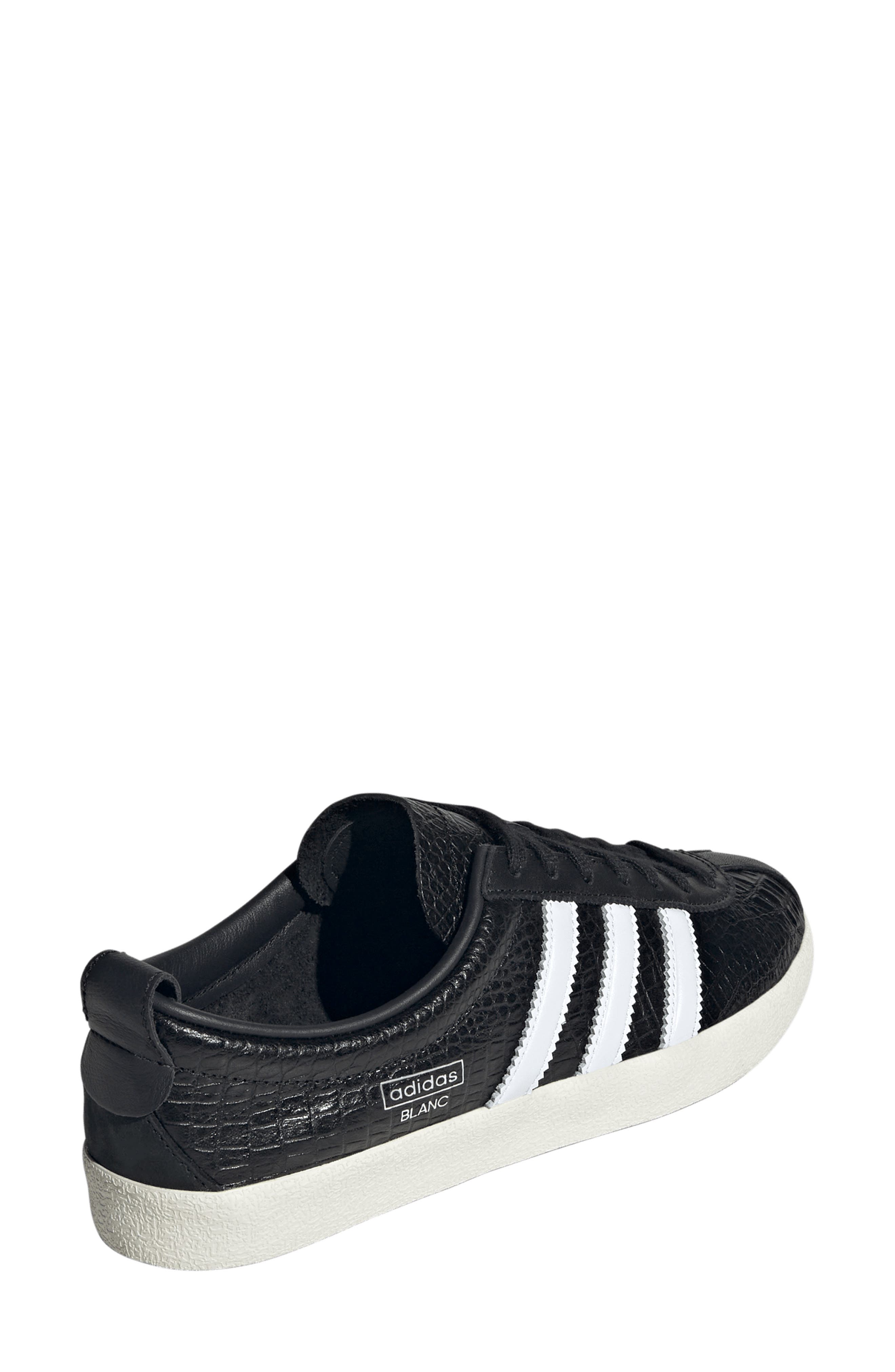 adidas Blanc Leather Sneaker, Alternate, color, Black/ White/ Off White