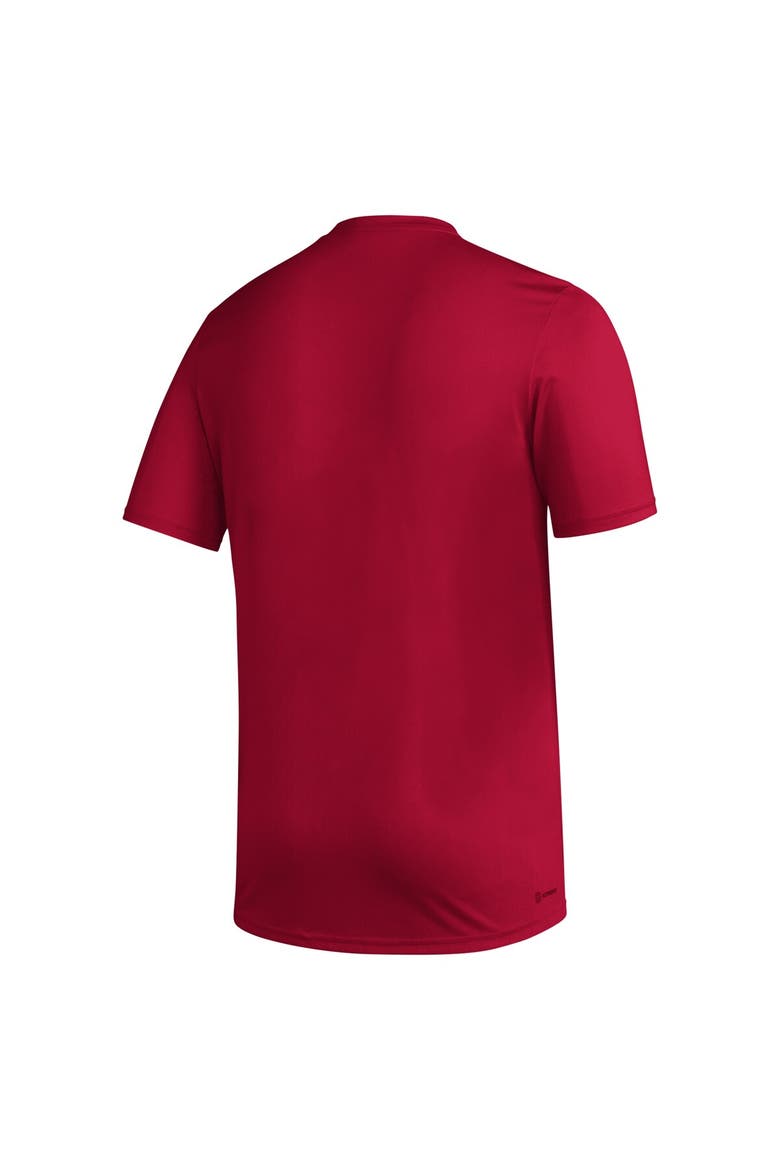 Men's adidas Crimson Indiana Hoosiers Primary Locker Logo Pre-Game AEROREADY T-Shirt, Alternate, color, Crimson