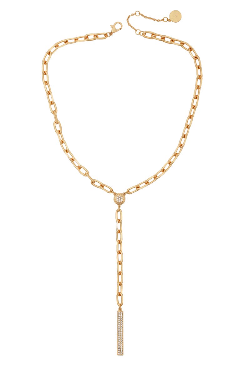 Lariat Chain Necklace, Alternate, color, GOLD TONE