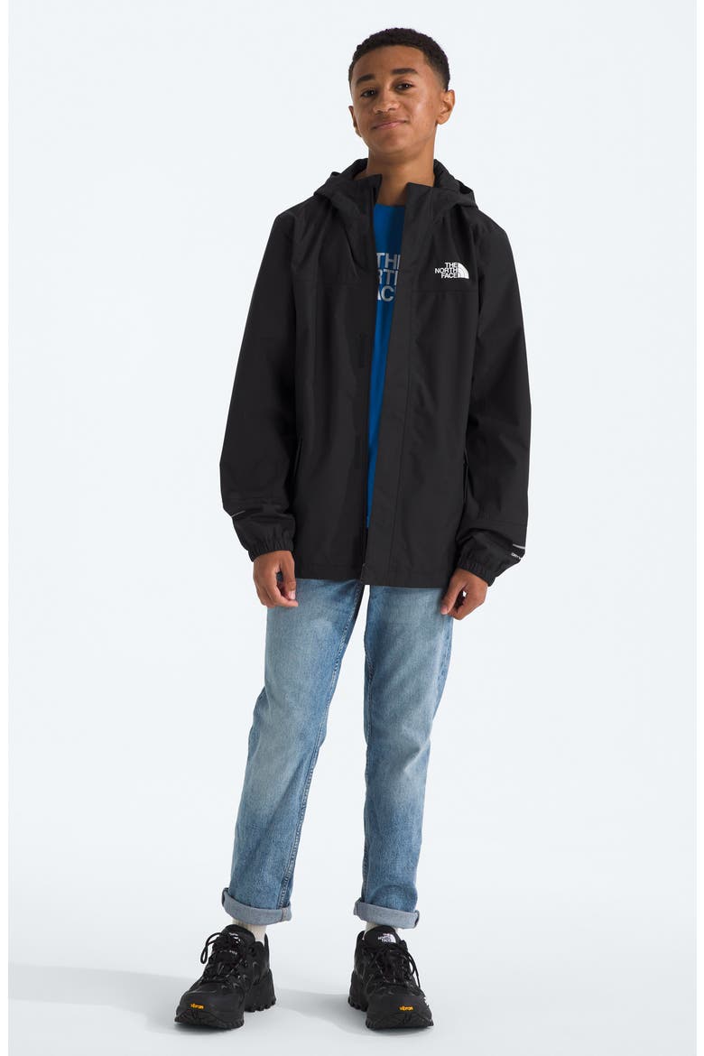 Kids' Antora Waterproof Rain Jacket, Alternate, color, TNF BLACK TNF BLACK