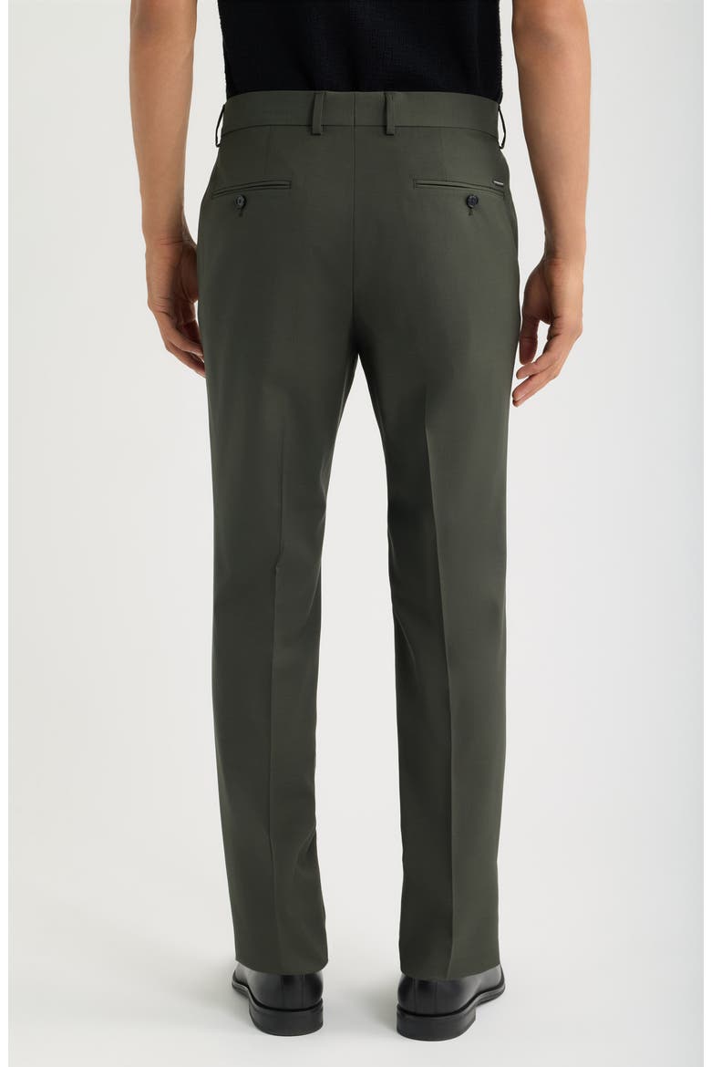 George Flat Front Wool Suit Pants, Alternate, color, OPEN GREEN