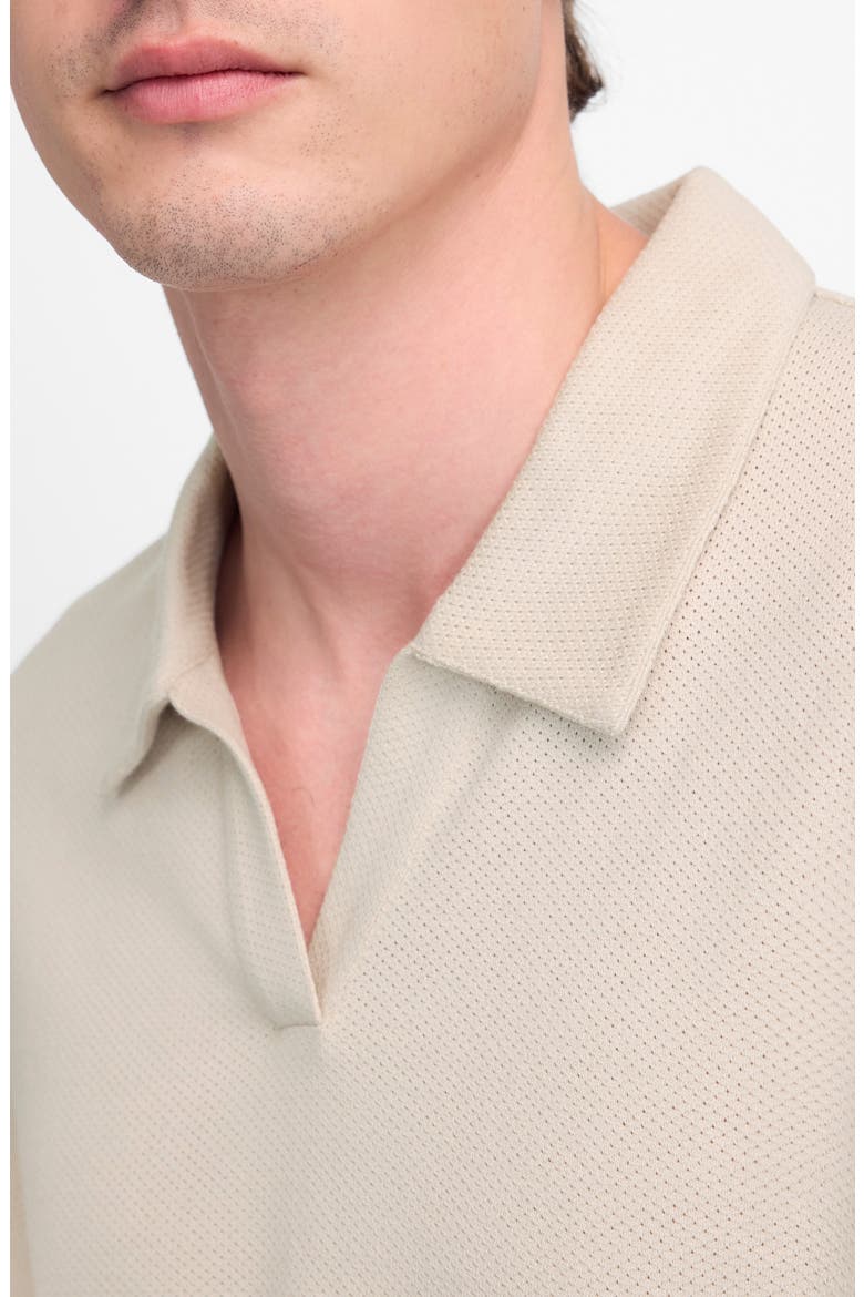 Johnny Collar Heavyweight Mesh Polo, Alternate, color, DOVE