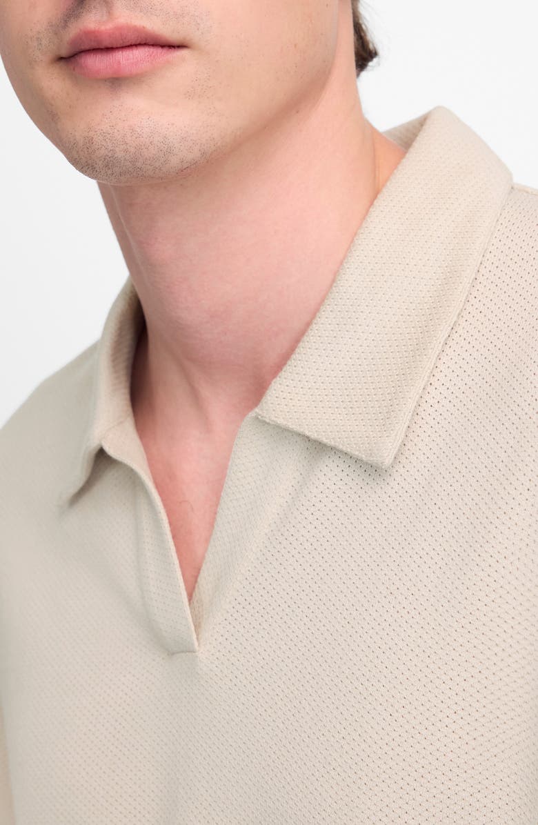 Madewell Johnny Collar Heavyweight Mesh Polo, Alternate, color, Dove