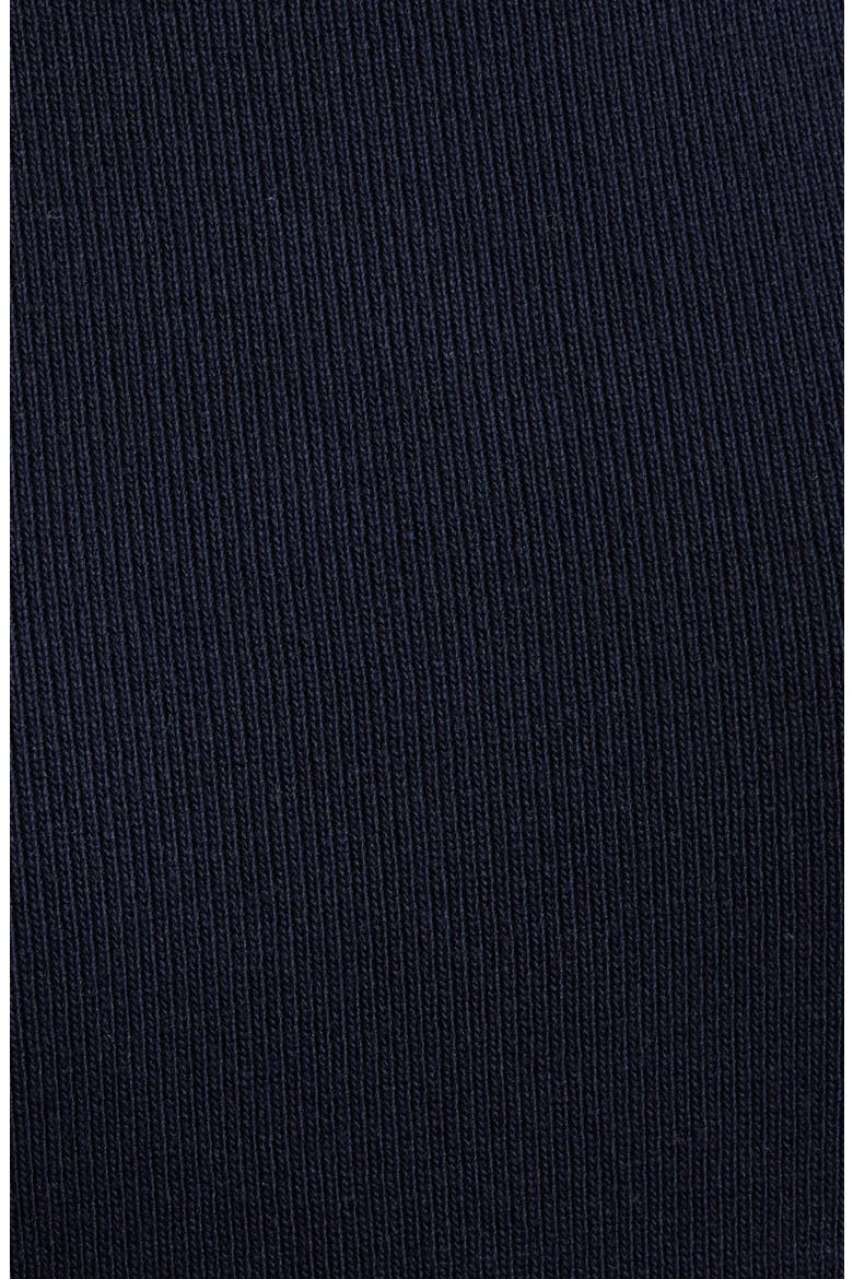 Stitch Piping Mixed Media Midi Dress, Alternate, color, NAVY