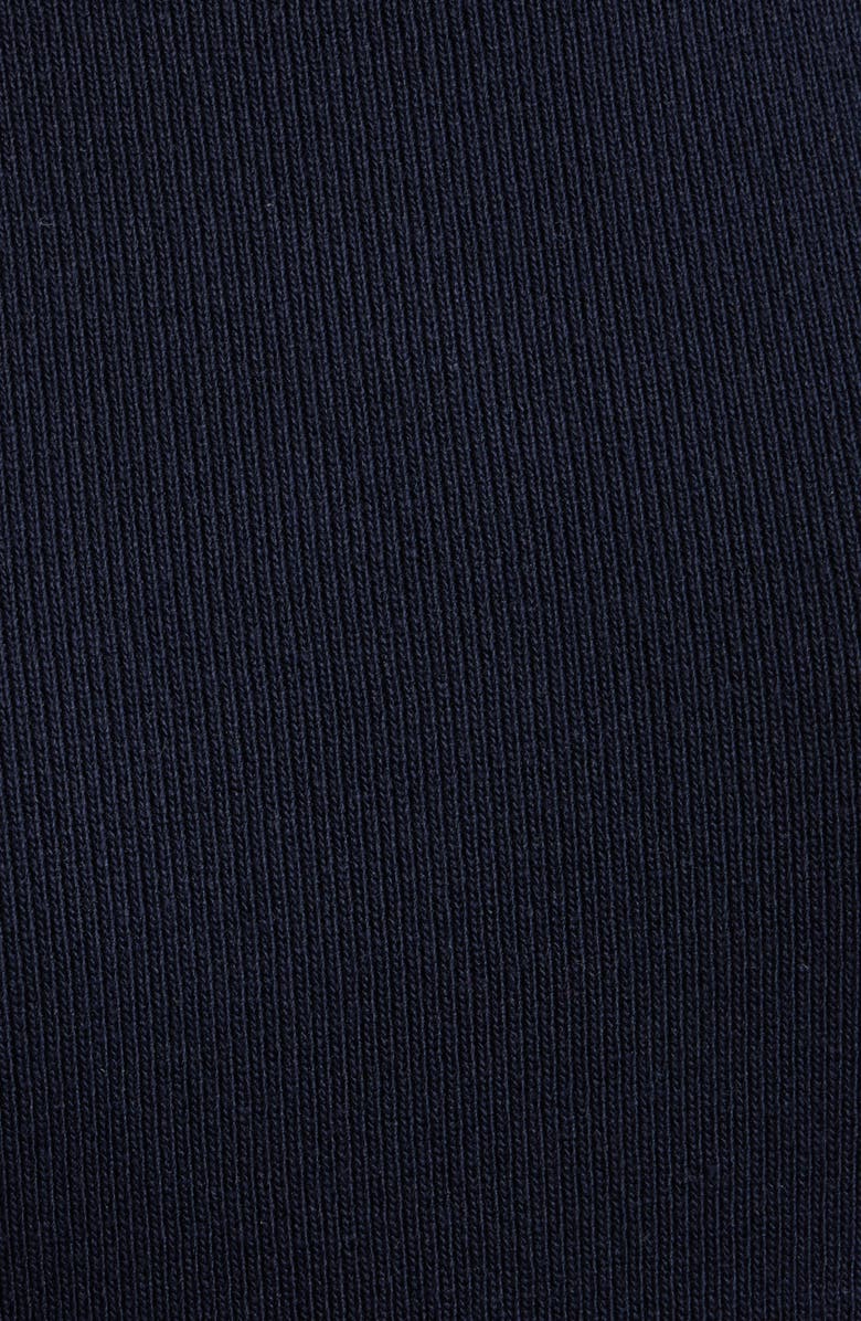 ZOE AND CLAIRE Stitch Piping Mixed Media Midi Dress, Alternate, color, Navy