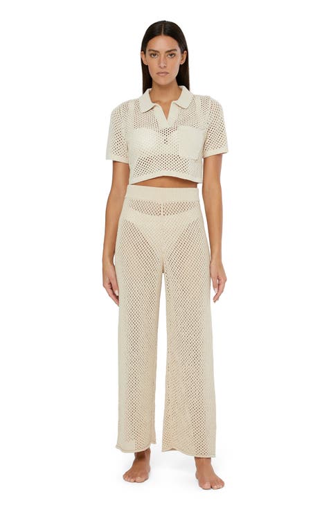 Knit Crochet Wide Leg Pant