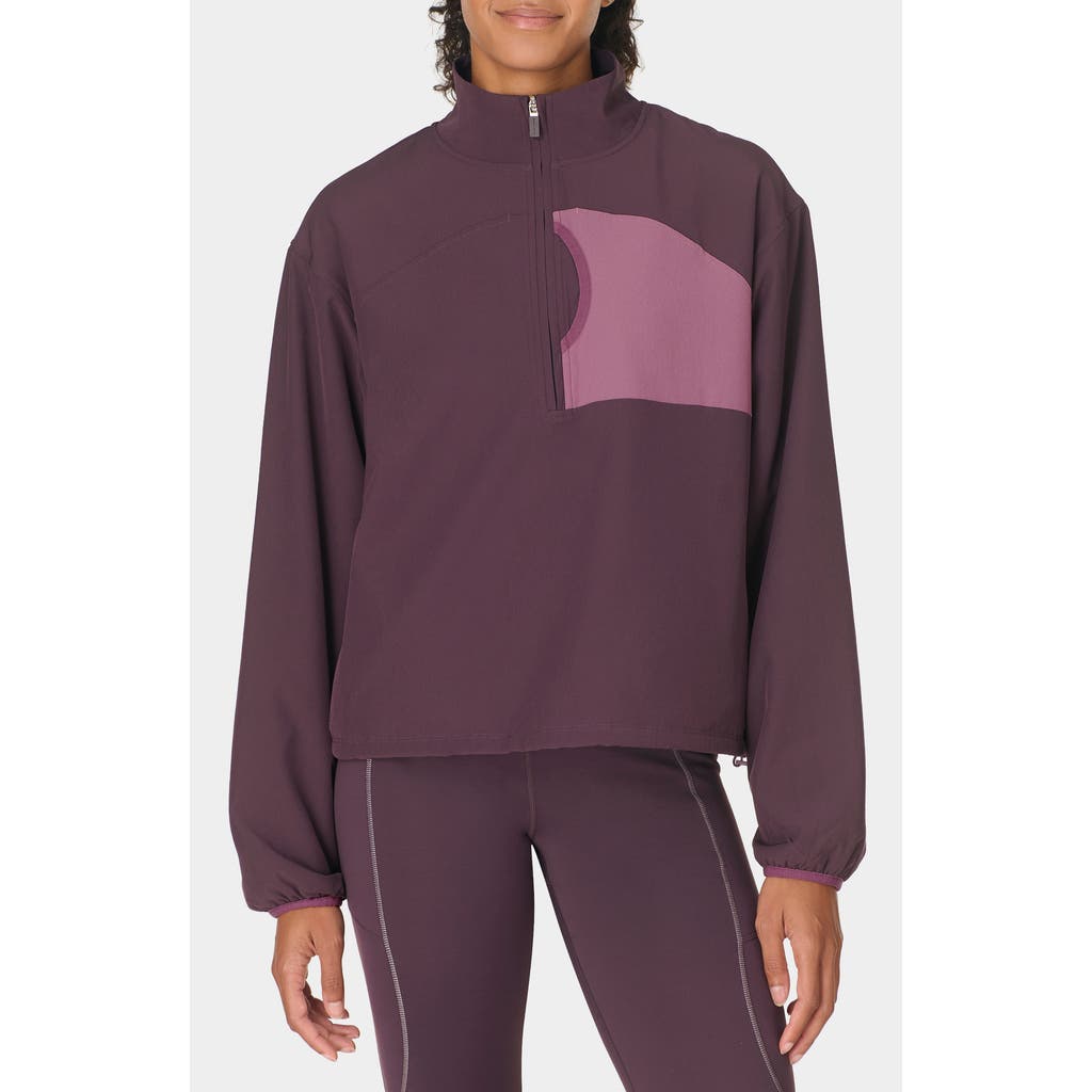 Sweaty Betty Half-zip Pullover In Purple