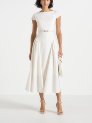 Manière De Voir Gaia Boat Neck Flared Maxi Dress