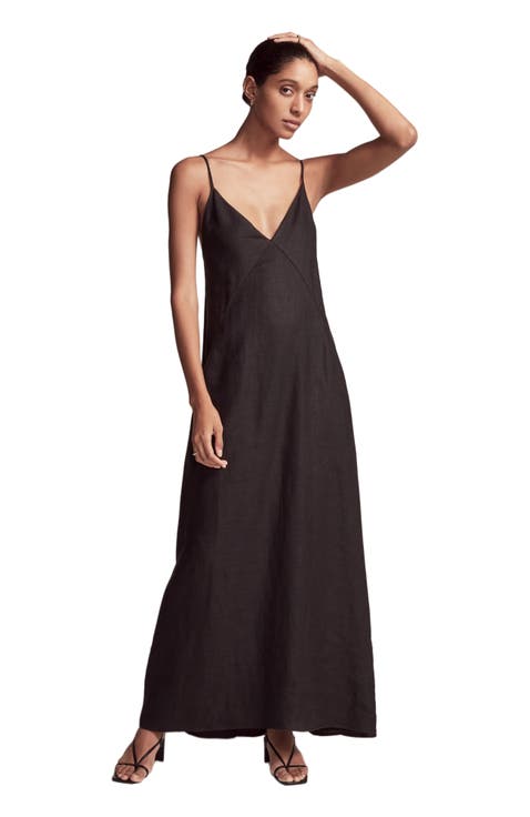 SEAMED SLIP DRESS