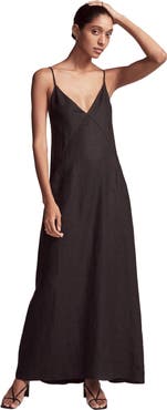 Another Tomorrow SEAMED SLIP DRESS