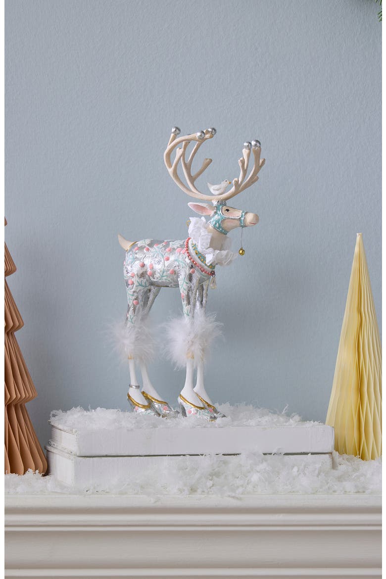 Patience Brewster Moonbeam Vixen Reindeer Decoration, Alternate, color, SILVER