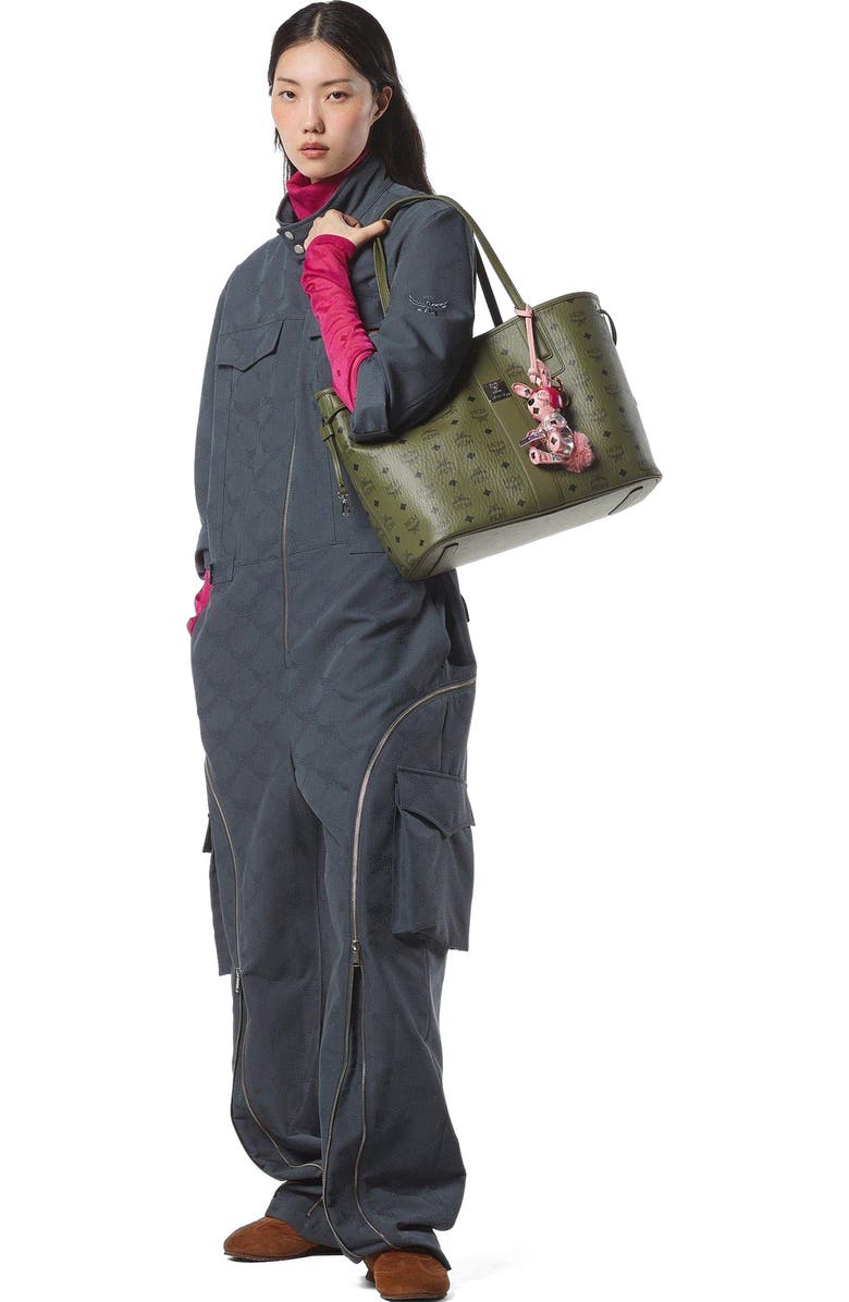 MCM Medium Liz Shopper in Visetos, Alternate, color,