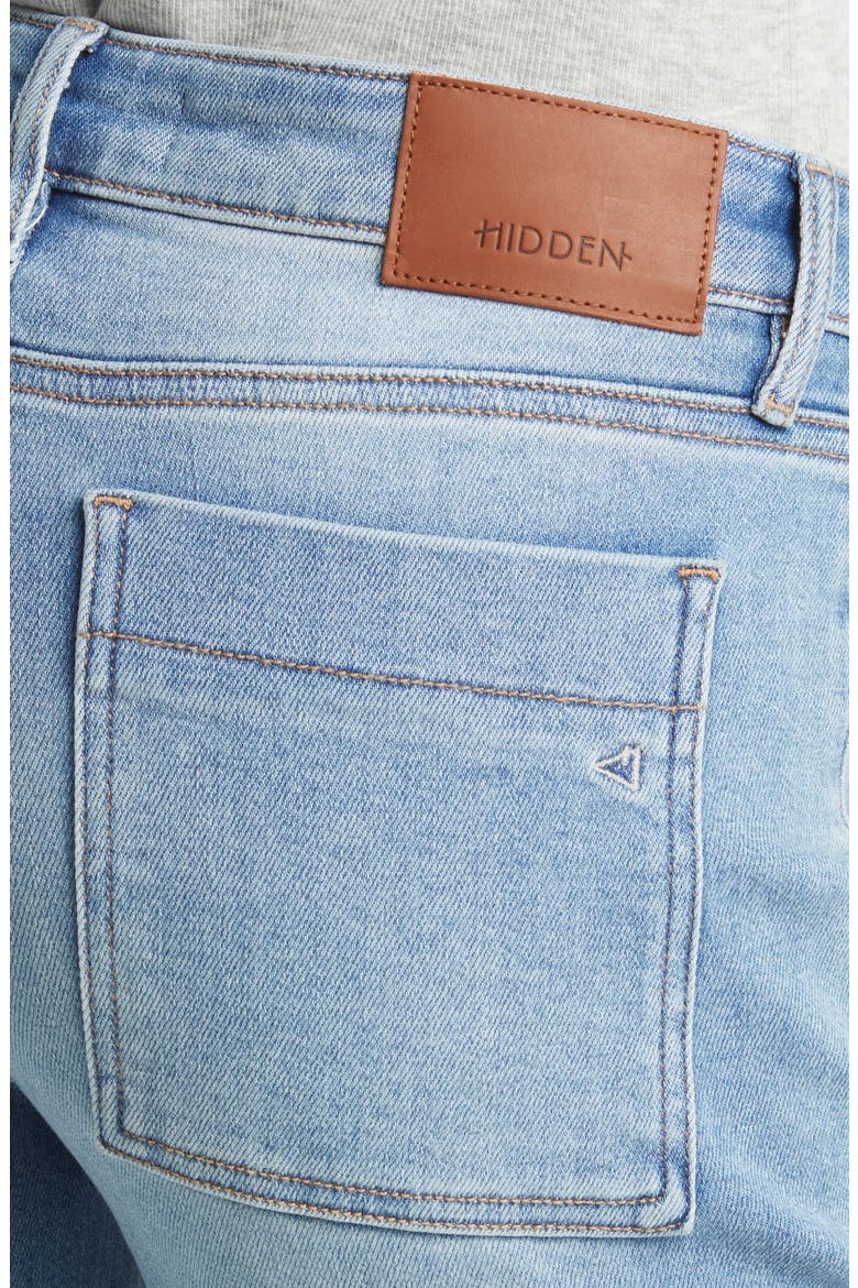 Crop Straight Leg Cargo Jeans, Alternate, color, MED WASH