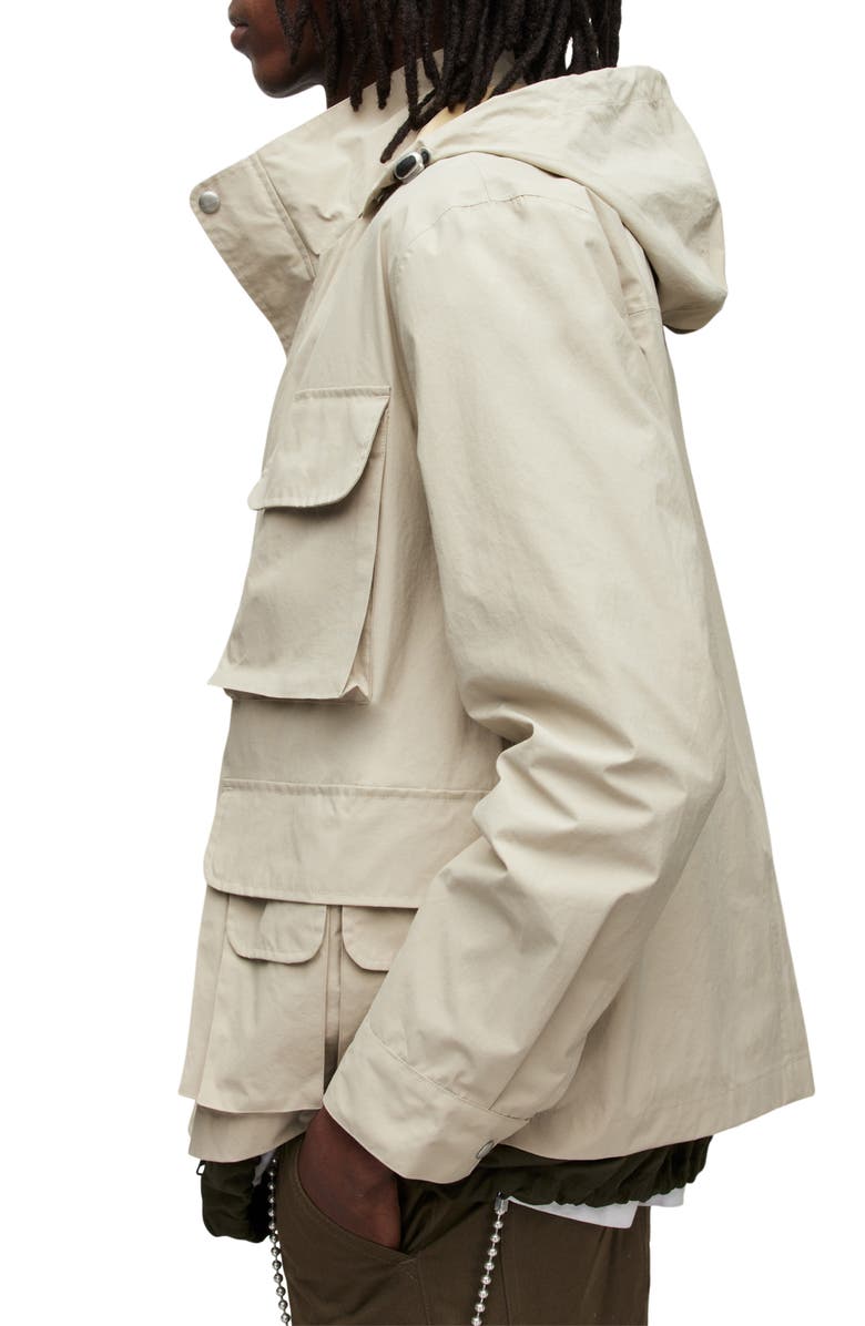 AllSaints Maso Lightweight Tech Water Repellent Jacket, Alternate, color, Stone / Buttercream