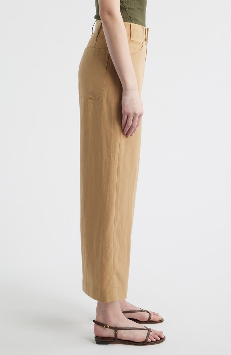 rag & bone Allison Ankle Wide Leg Pants, Alternate, color, Fawn
