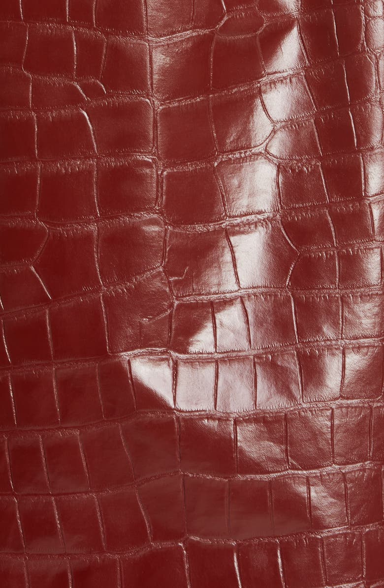 Sies Marjan Eva Alligator Embossed Faux Leather Trench Coat, Alternate, color, 