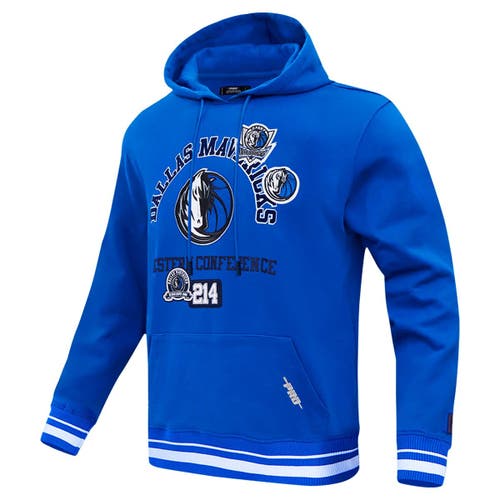 Pro Standard Men's Blue Dallas Mavericks Area Code Pullover Hoodie In Gold