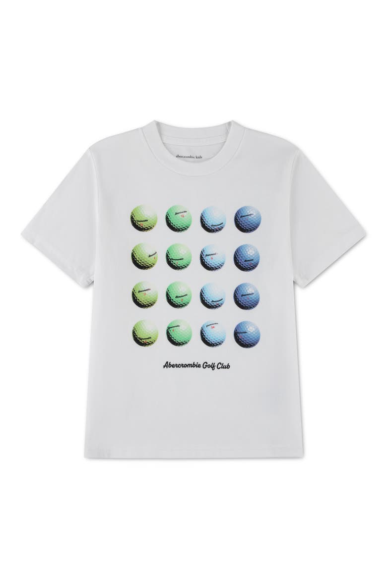 Kids' Golf Balls Cotton Blend Graphic T-Shirt, Main, color, BRIGHT WHITE