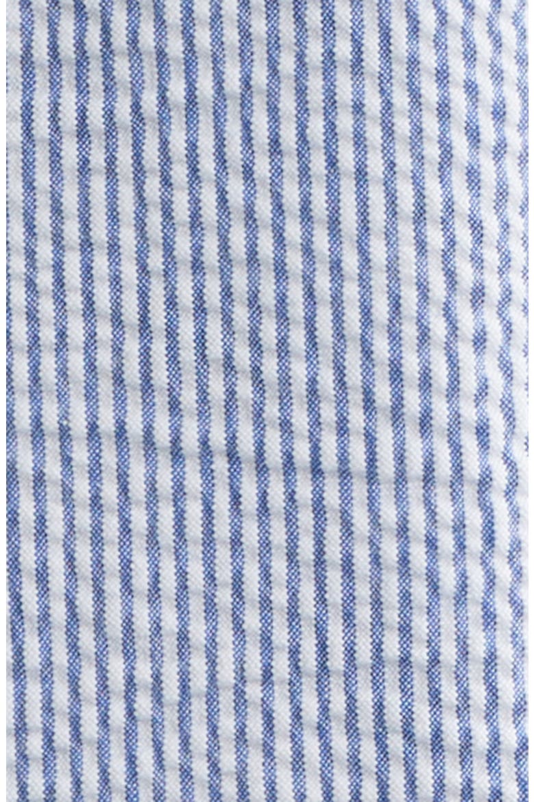 Organic Cotton Seersucker Server Suit Jacket, Alternate, color, NAVY STRIPE