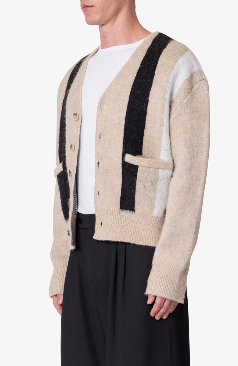 mnml Stripe Brushed Cardigan, Alternate, color,