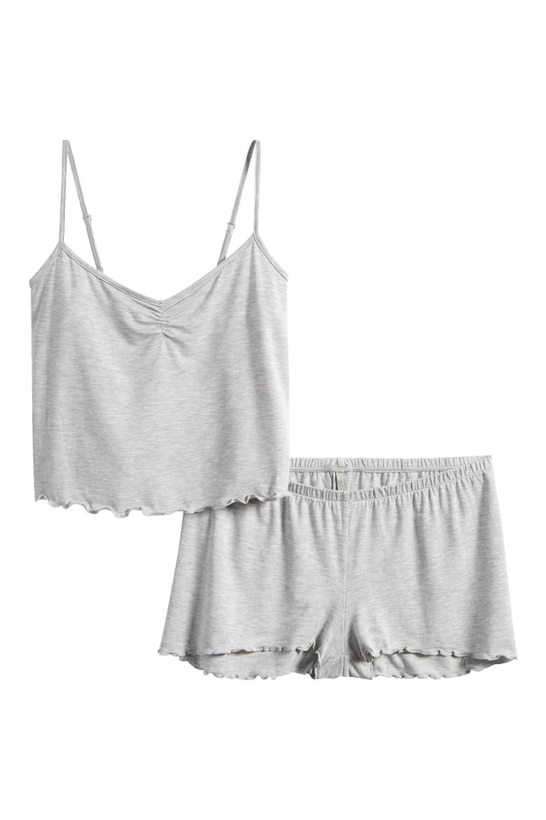Sleep Cami & Shorts Set, Main, color, LIGHT HEATHER GREY