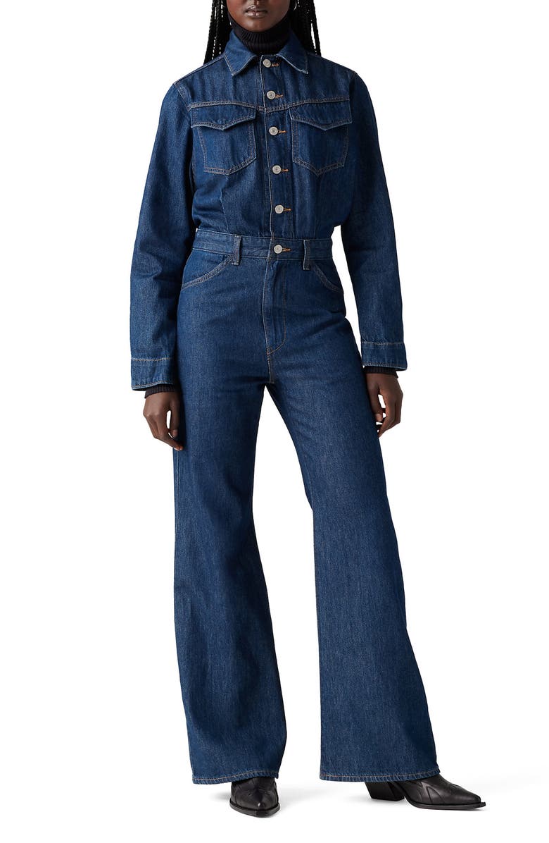 Levi's<sup>®</sup> Western Denim Jumpsuit, Main, color,