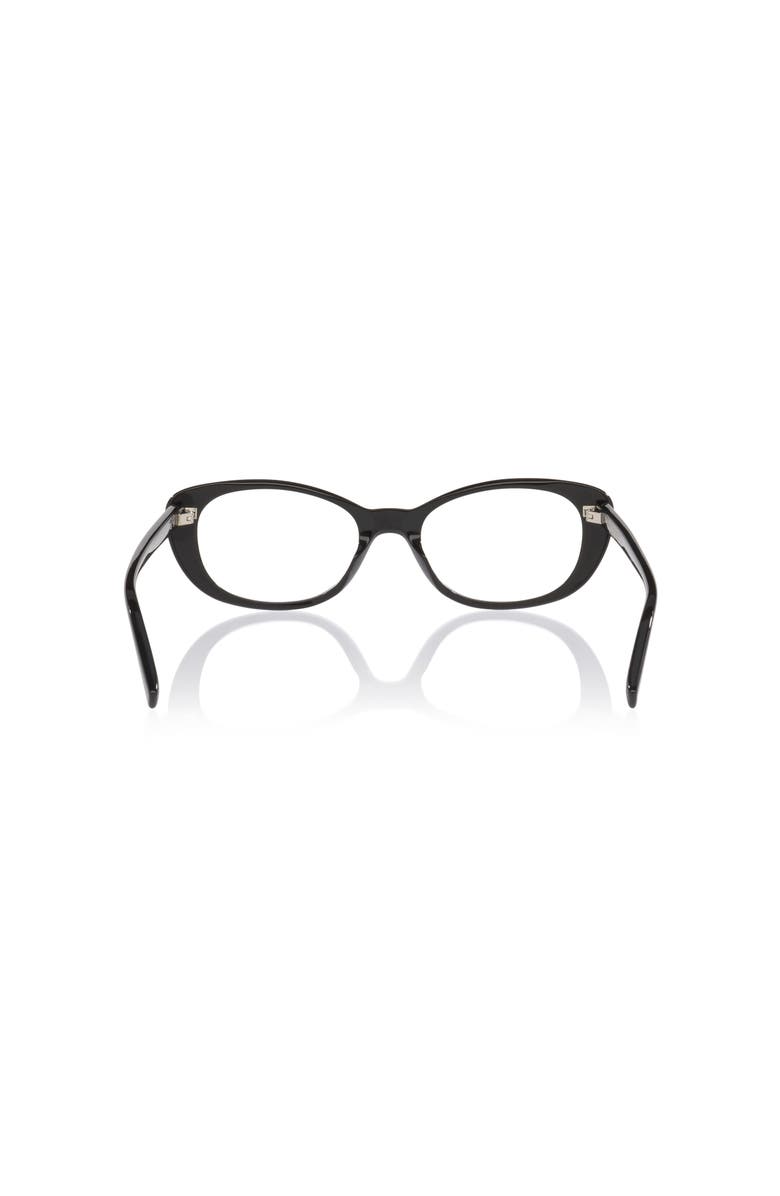 Saint Laurent 52mm Cat Eye optical glasses, Alternate, color, Black