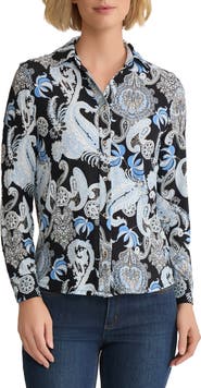 Jones New York Paisley Button-Up Shirt