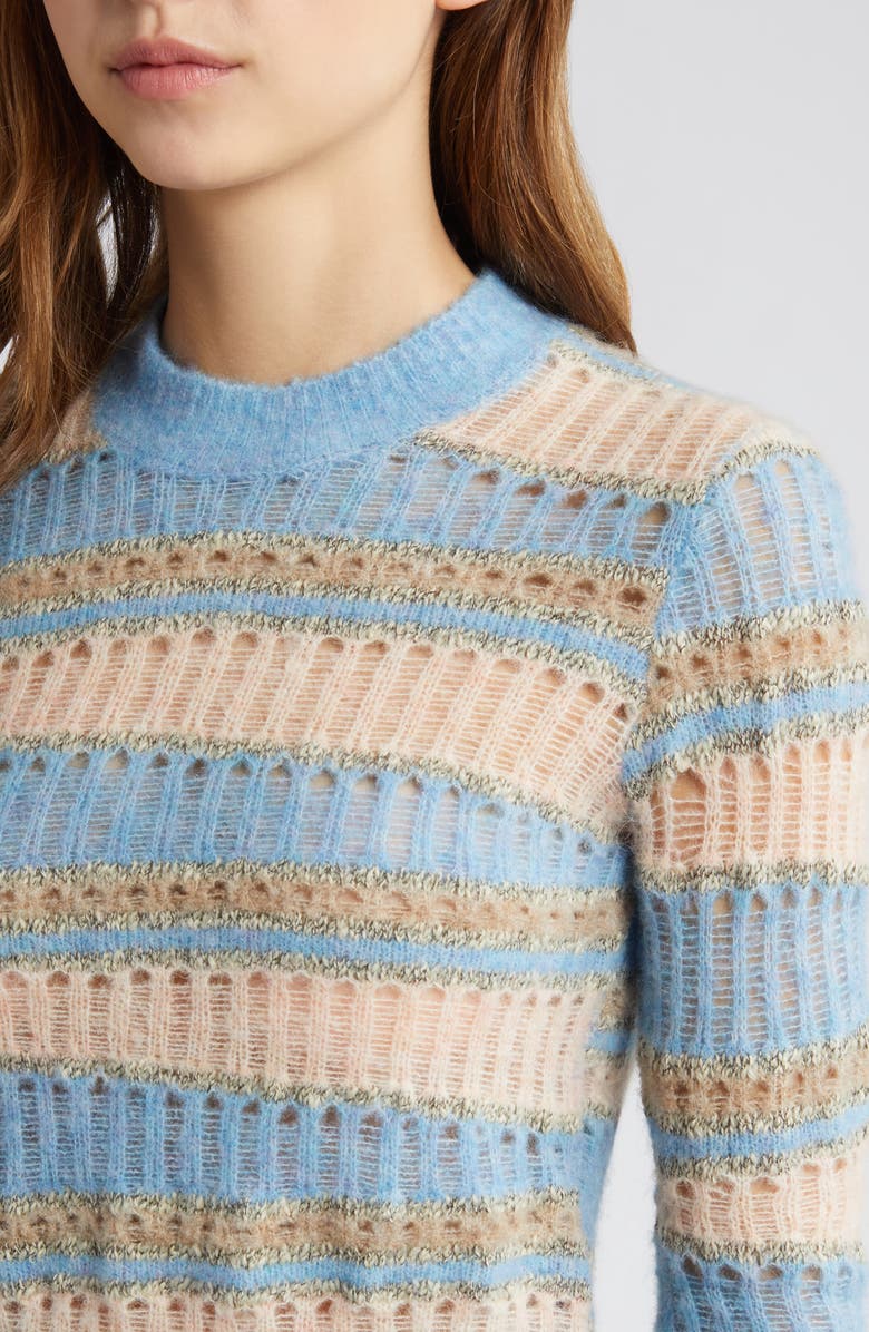 FRAME Mixed Stitch Crewneck Sweater, Alternate, color, 