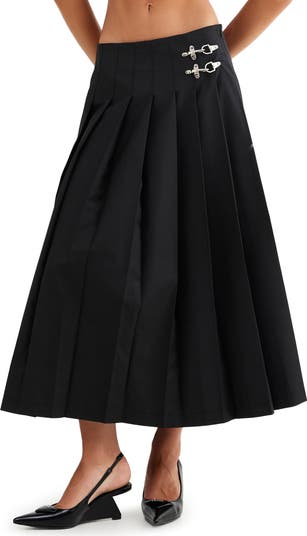 LIONESS Fame Pleated Midi Skirt | Nordstrom