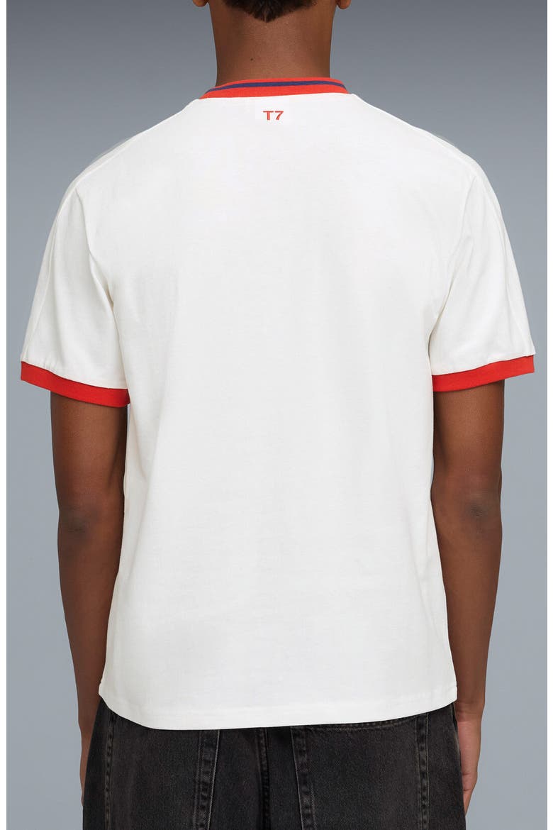 T7 Logo Ringer T-Shirt, Alternate, color, PUMA WHITE