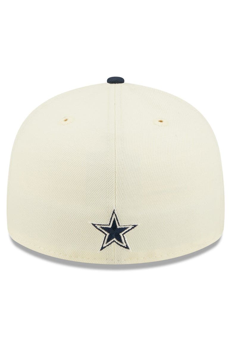 Men's New Era Cream/Navy Dallas Cowboys 2022 Sideline Low Profile 59FIFTY Fitted Hat, Alternate, color, Cream