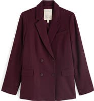 Seasalt Cornwall Lowena Double Breasted Recycled Wool Blend Blazer