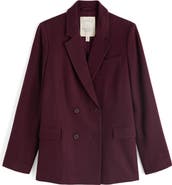 Seasalt Cornwall Lowena Double Breasted Recycled Wool Blend Blazer