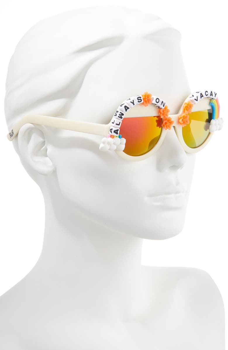 Rad + Refined Always on Vacay Rainbow Round Sunglasses, Alternate, color, 