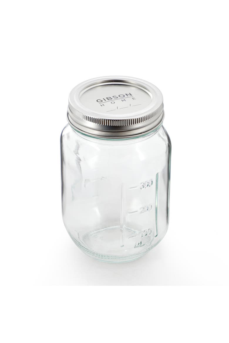 Market Preserves 12 Piece 16 Ounce Glass Canning jars with Lids and Bands, Alternate, color, Clear