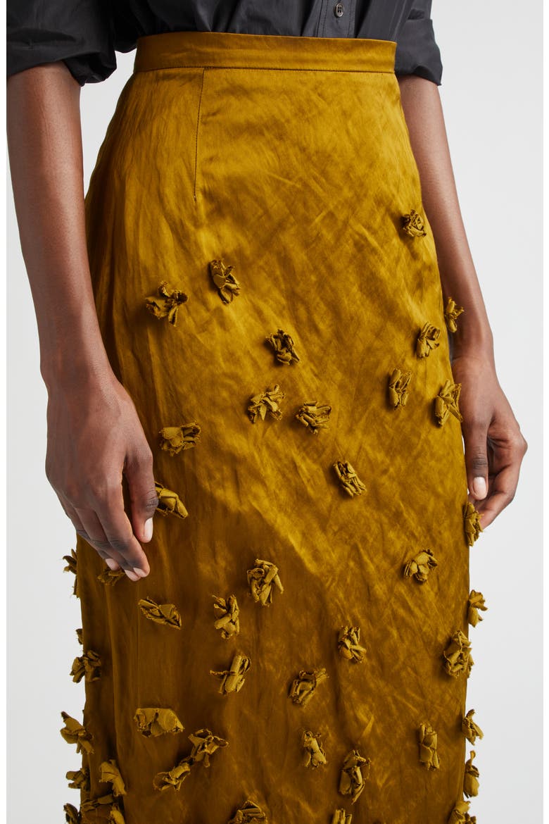 Floral Satin Skirt, Alternate, color, CACTUS