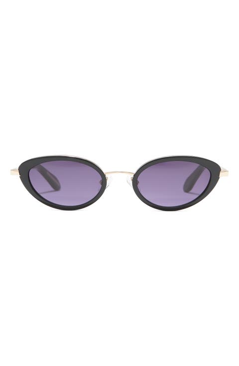49mm Oval Cat Eye Sunglasses