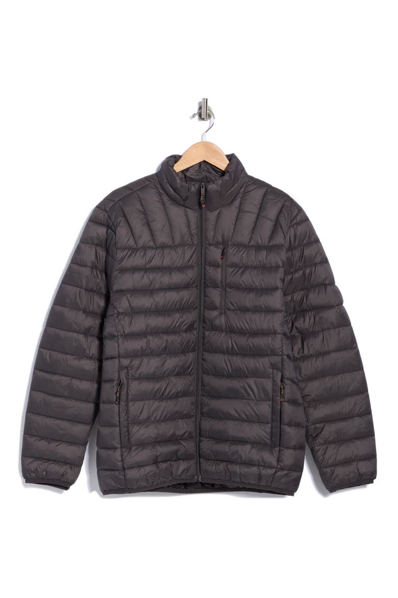 Packable Puffer Jacket, Main, color, CARBON